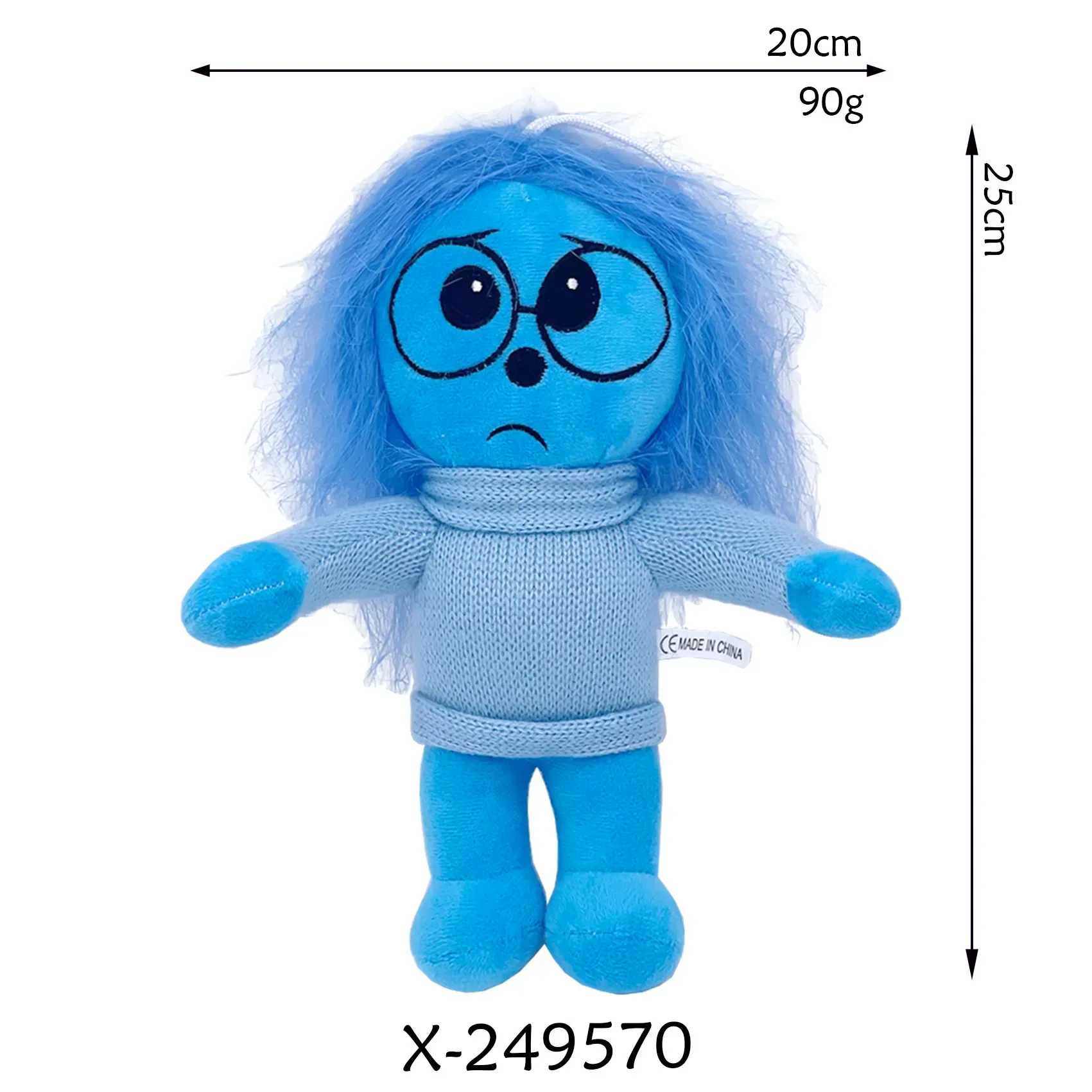 New Inside Out 2 Plush Anxiety Doll Cute Joy Fear Anger Disgust Sadness Riley Plushish Toys Collection Model Toy Birthday Gift