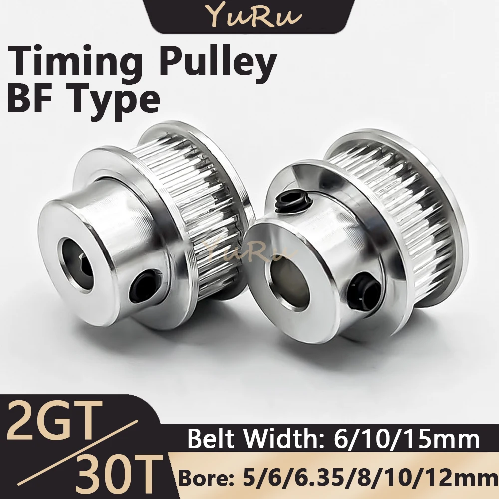 

2GT 30Teeth Timing Pulley Bore 5 6 6.35 8 10 12mm Belt Width 6 10 15mm 30T 2MGT Tensioning Wheel Open Synchronous Timing Pulley