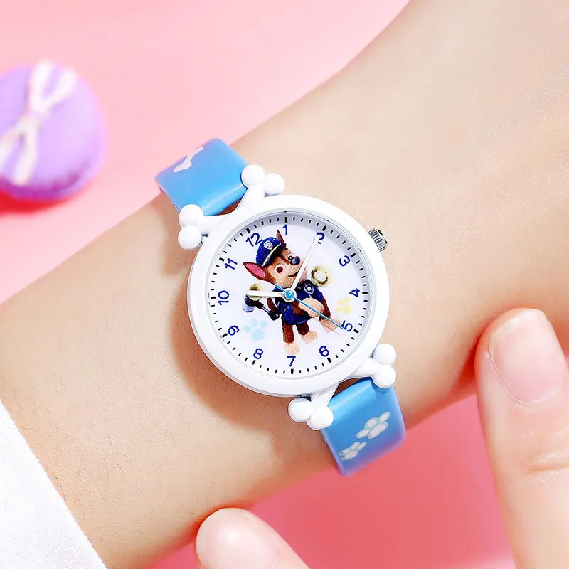 Paw Patrol Watch Cartoon Anime Figure Character Watch Children\'s Digital Chase Skye Marshall Kids Waterproof Watch Birthday Gift