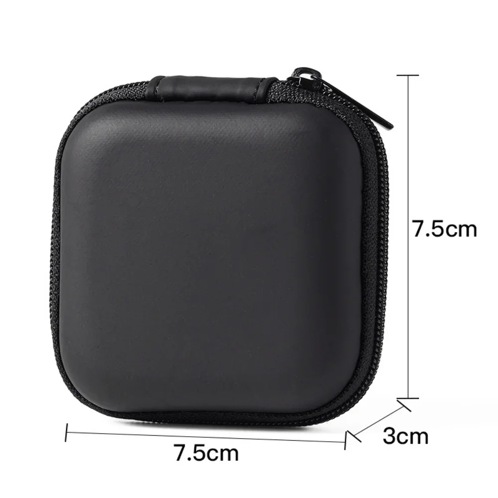 Mini Portable PU Storage Bag Pouch Carrying Bag Zipper case For Bluetooth Earphone/Charging/Data line Cable ect Accessories