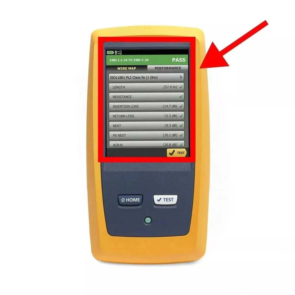 Touchscreen Digitizer Panel Replacement For Fluke Networks DSX-5000 DSX-8000 Cable Analyzer
