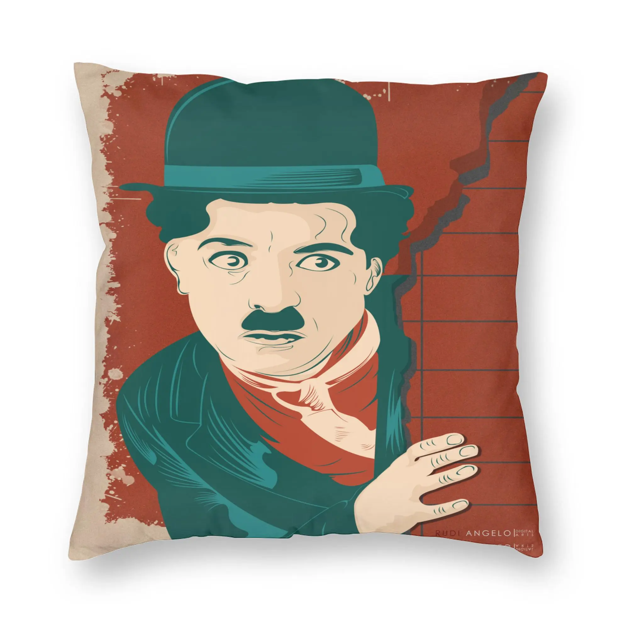 Celebrity C-Charlie C-Chaplin Pillow Cover  Soft Cushion Cover Novelty Pillow Case For Living Room Sofa