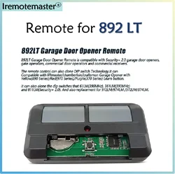 Replacement for LIFTMASTER 892LT 811LM Two-Button Security+ 2.0 Learning Garage Door Opener Remote Control easily program