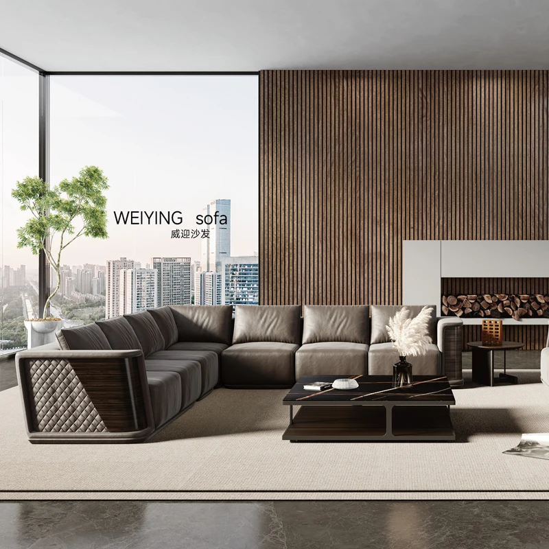 

# High-End Office Furniture Genuine Leather Sofa For Hotel Business School & Apartment