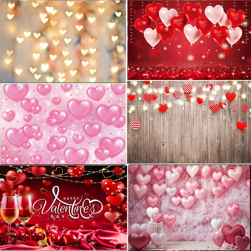 

Red Love Heart Rose Backdrop Mother' Day Valentine's Day Photography Wedding Bridal Shower Birthday Party Decor Banner