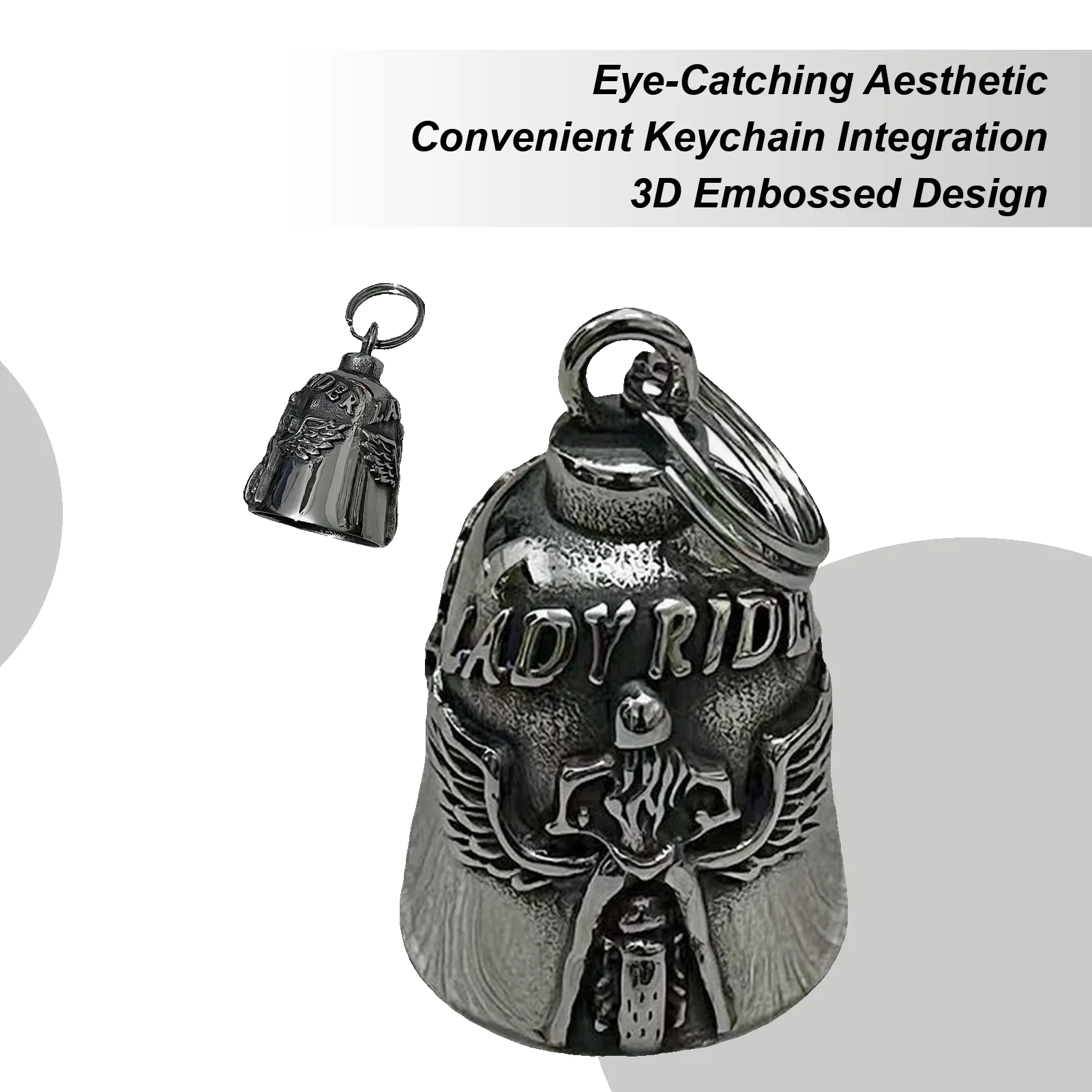 

Велосипедные колокольчики для мотоциклов, тисненый орнамент из нержавеющей стали, колокольчик удачи для езды на велосипеде на большие расстояния