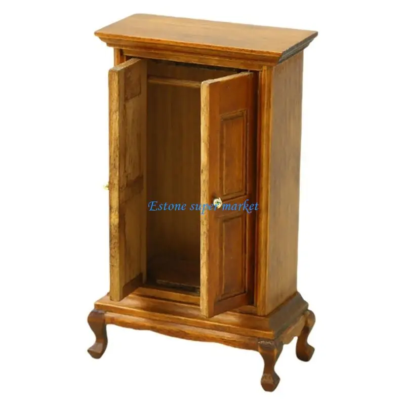 

090B Miniatures Closet Model Doll House Display Armoire Realistic Furniture