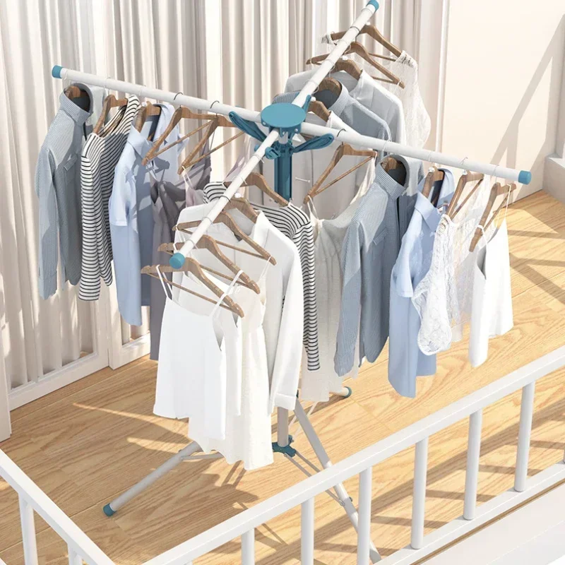 

Tripod Folding Clothes Drying Rack, Portable Laundry Folding Hanger, Stainless Steel Laundry Drying Clothing Rack