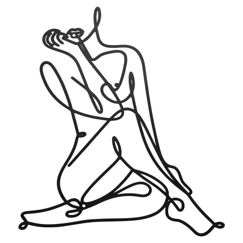 Customer Favorite Minimalist Female Body Wire Art Decor Abstract Metal Woman Shape Wall Decor Wall Art Decor Metal Female Wall D