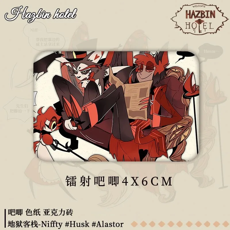 Cehennem Inn broş Niffty broş kadın Alastor ayakta Husk Jewelry rios takı Cosplay mefruşat ürünleri Anime hediye