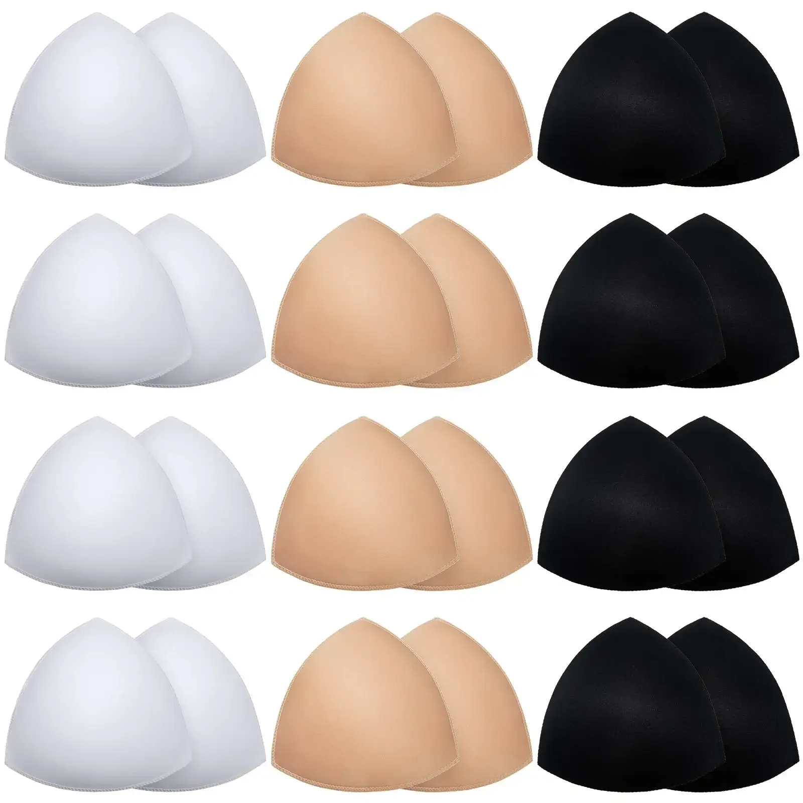 Almohadillas triangulares push-up transpirables y perforadas de repuesto para sujetadores sin espalda, realzadores de lencería para mujer, potenciadores de busto. Almohadillas triangulares push-up transpirables y perforadas de repuesto para sujetadores sin espalda, realzadores de lencería para mujer, potenciadores de busto.
