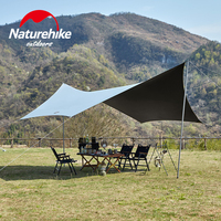 Naturehike 8-10 People Black plastic hexagonal canopy sunscreen waterproof outdoor large camping UV awning