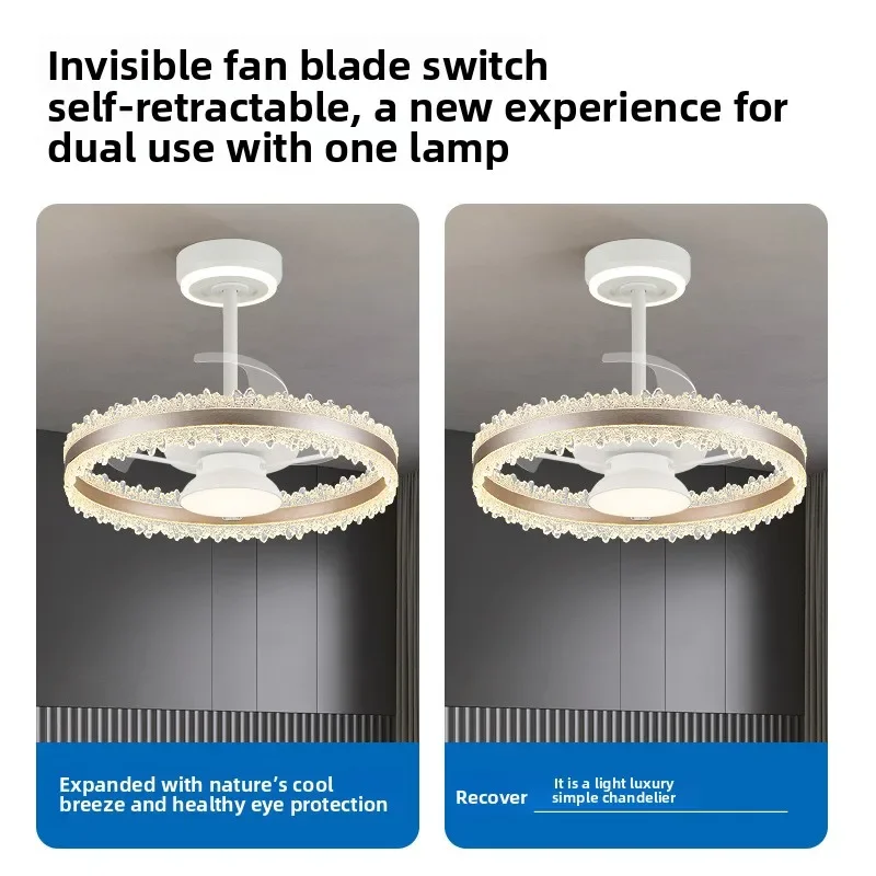 Modernes Licht, Luxus-Ventilatorlicht, unsichtbare Integration, Deckenventilator für Esszimmer, Schlafzimmer, neuer Wind, leise