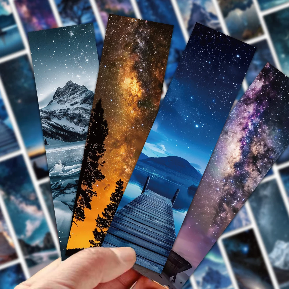 

30pcs Wandering Star Bookmark Roaming Cosmic Stars Decorated Bookmarks Reading Pages Tagged Books Tagged Student Gift Paper Card