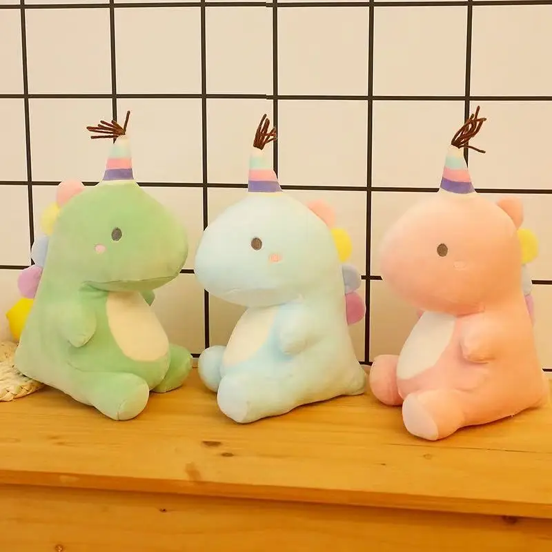 

Новейшая милая трехцветная кукла-динозавр, плюшевая игрушка в стиле каваи, мультяшная аниме-кукла, милый подарок для детей на день рождения или праздник.