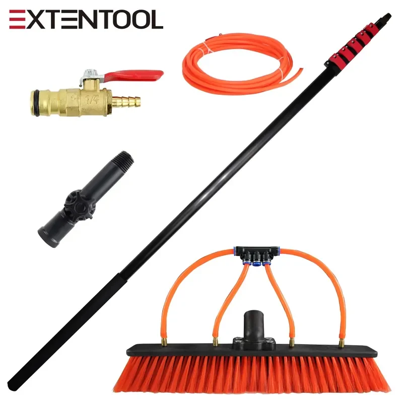 20m Carbon Fiber Water Fed Pole Brush for Ultra High Rise Exterior Glass Cleaning