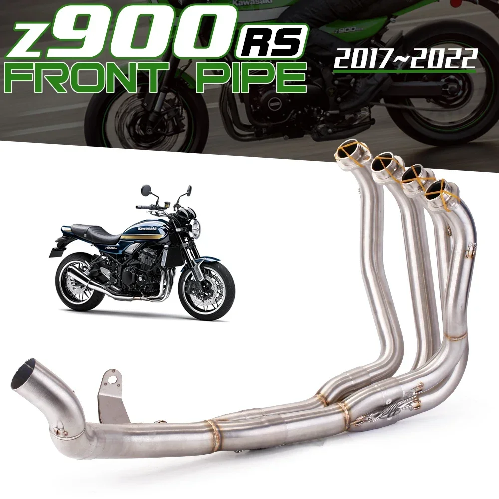 Slip On For Z900RS 2017 - 2020 Motorcycle Exhaust Escape Modified Front Middle Link Pipe Without Muffler