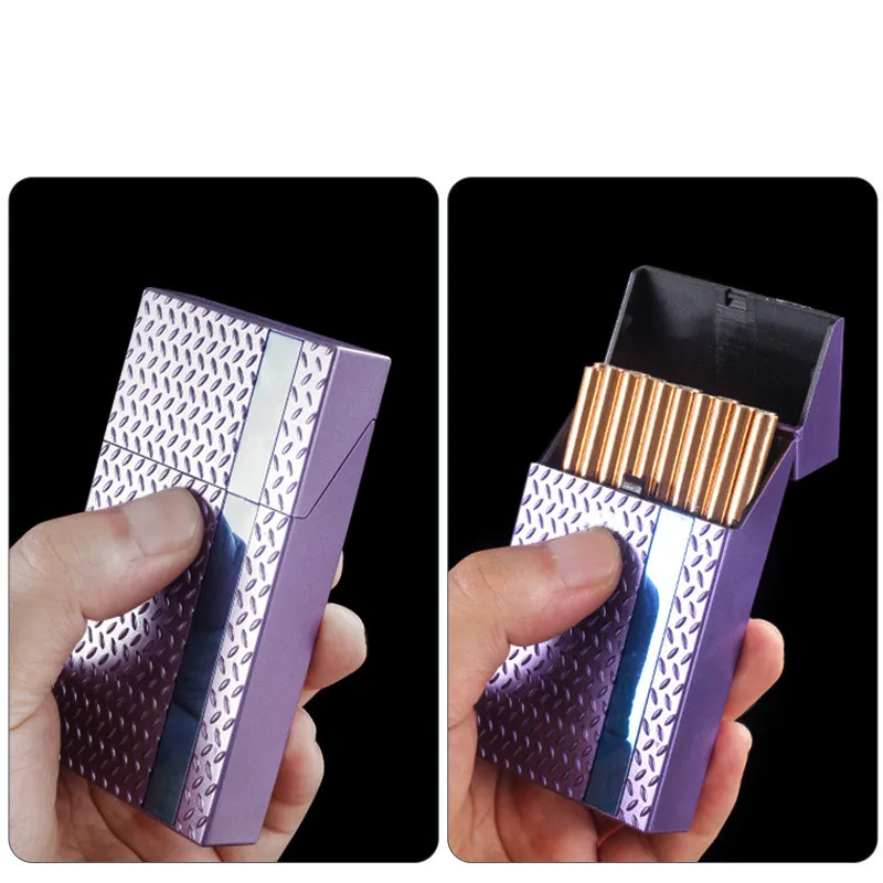 Portable Extended Cigarette Case Classic Slim Pocket Cigarettes Box Hand-rolled Cigarette Plastic Protective Case