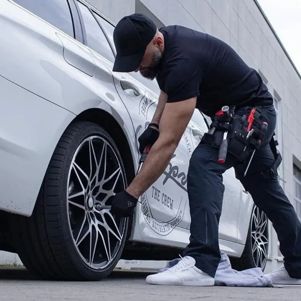 Oxford Cloth Automotive Electrician Repair Tool Fanny Pack Multiple Tool Rings Repairing Tools Fanny Packs Adjustable Tool Pouch