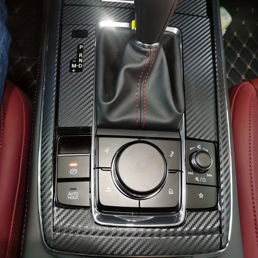 

For Mazda CX30 2020-2024 Interior Central Control Panel Door Handle 5D Carbon Fiber Stickers Decals Car styling Accessorie