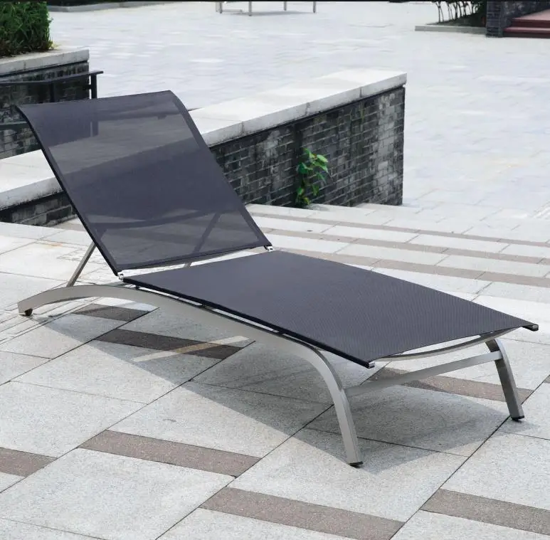 

New Design Outdoor Furniture Mesh Fabric Beach Sun Lounger