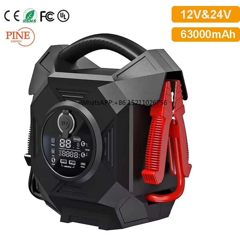 OEM ODM 12v/24v jump starter with peak current 6000A  12 24 volt jump starter car battery jump starter 12/24V