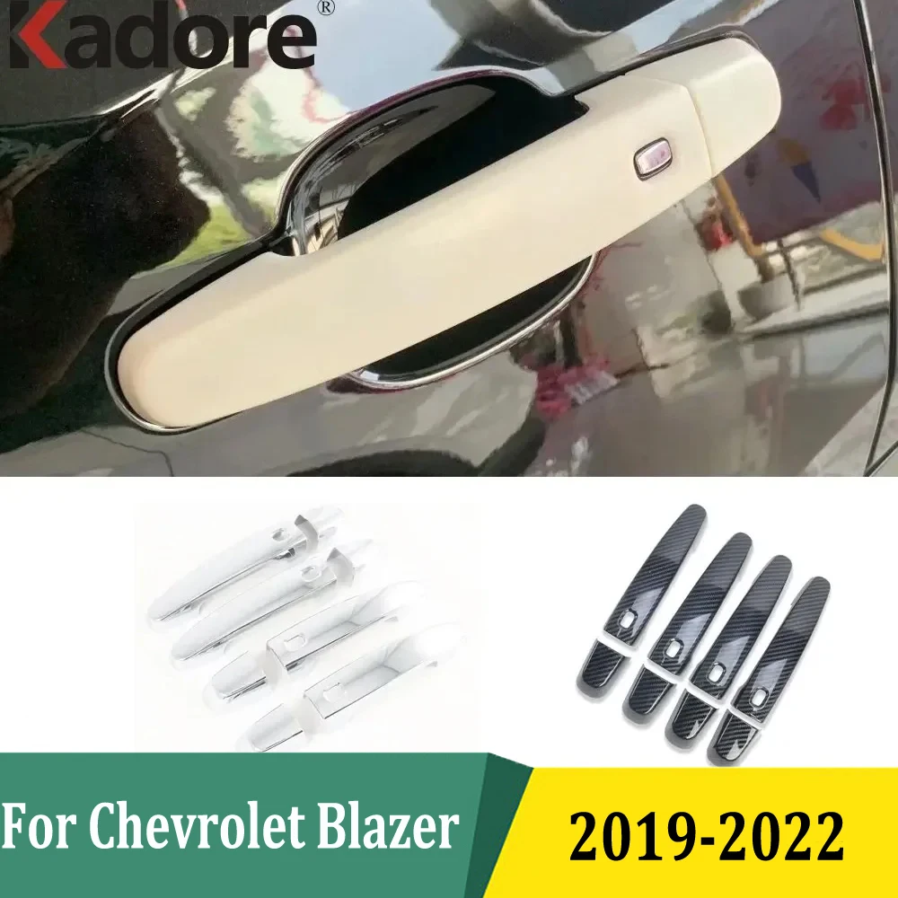 For Chevrolet Blazer 2019 2020 2021 2022 Chrome Side Door Handle Cover Trims Car Styling Exterior Accessories