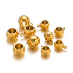 20pcs Stainless Steel Big Hole Clip Clasp Pendant Clasps Hook Spacer Loose Beads Jewelry Making Charms Bracelets DIY Supplies