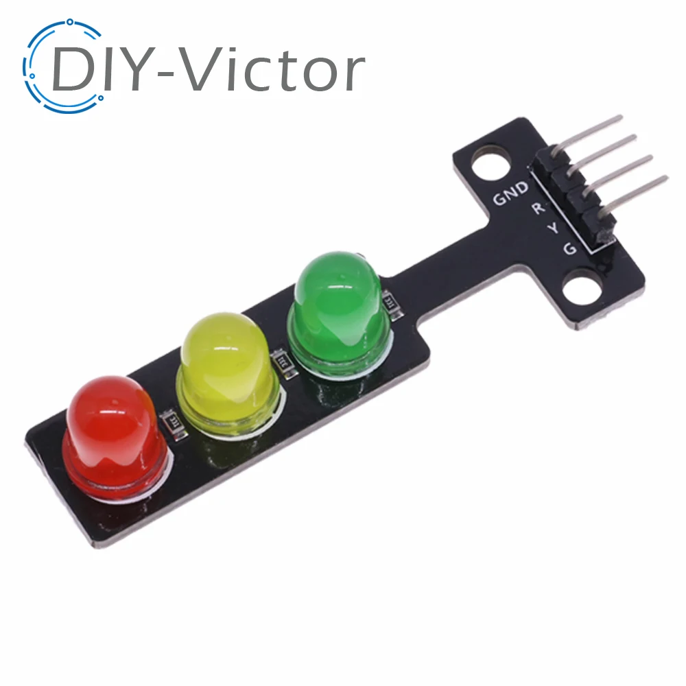 5PCS 5V Traffic Light LED Display Module 5mm Red Yellow Green LED RGB -Traffic Light for Traffic Light System Model