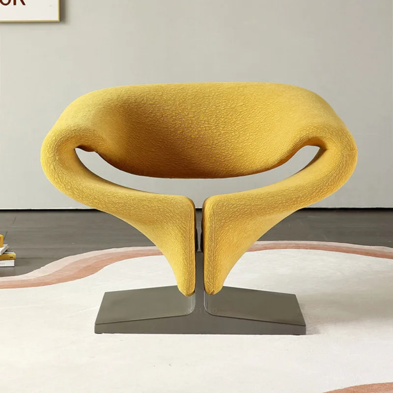 Ribbon chair medieval creative simple fabric shop single leisure sofa negotiation chair