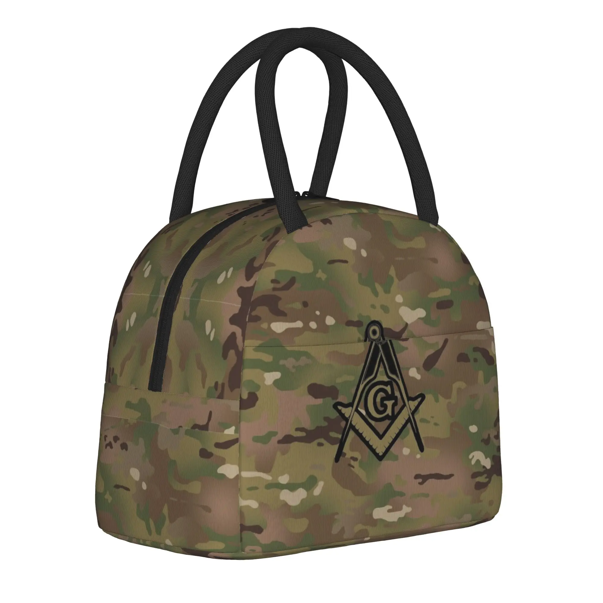 Freemason Compass Insulated Lunch Bags Cooler Bag Reusable,Lunch Container  High Capacity Lunch Box Tote College  Picnic