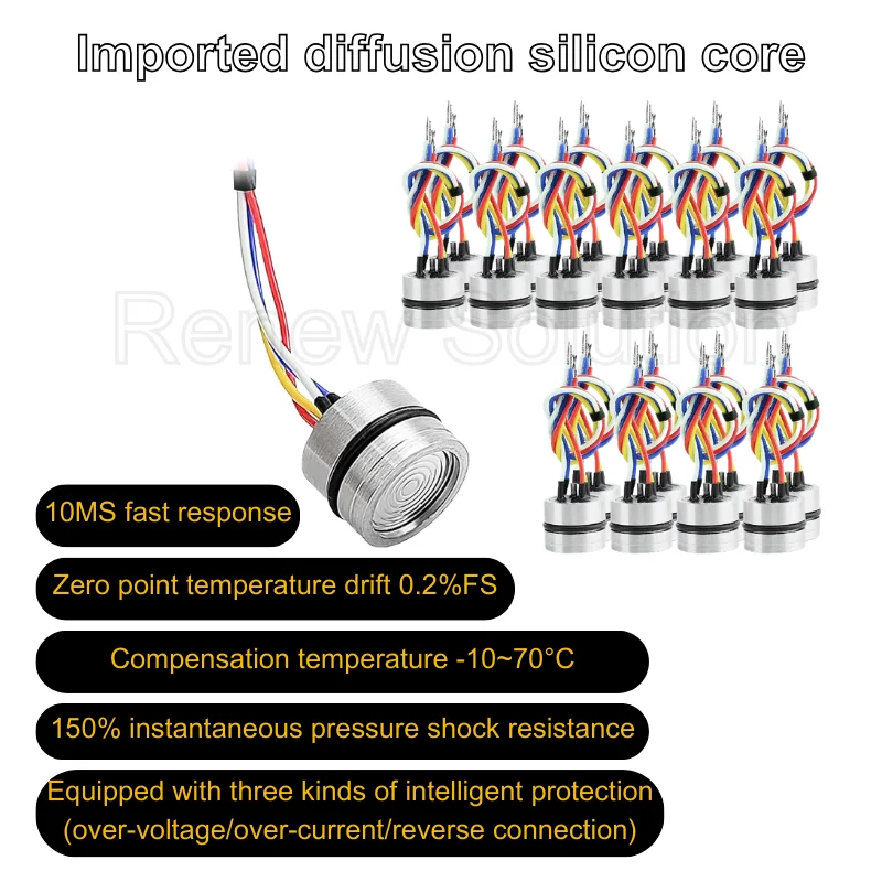 

High Temperature Melt Pressure Sensor hvac Pressure Transducer Hydraulic 0-10v Oil Fuel Hot Water Steam Pressure Transmitter