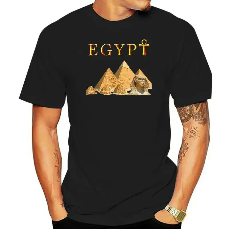 Pharaoh Pyramids Sphinx T-Shirt Egypt Tut Egyptian Gift Tee Sportswear Men Tops TEE new in tops & tees vintage Informal Outfits