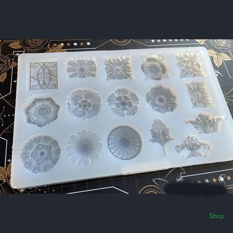 

Прямая поставка 3D тисненый цветочный узор Декор формы эпоксидная смола силиконовая форма литье ювелирных изделий