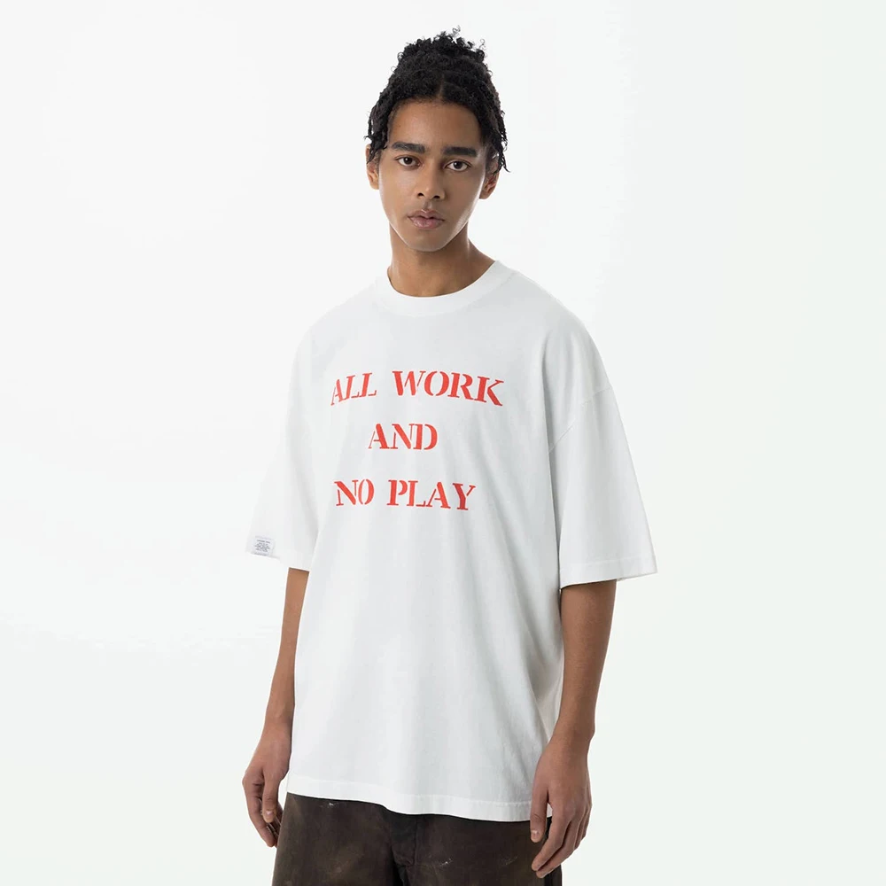 

MADN AWANP STENCIL TEE ort Sve Letter Print Cotton Youth Casual Breathable round Ne T-irt for Men And Women