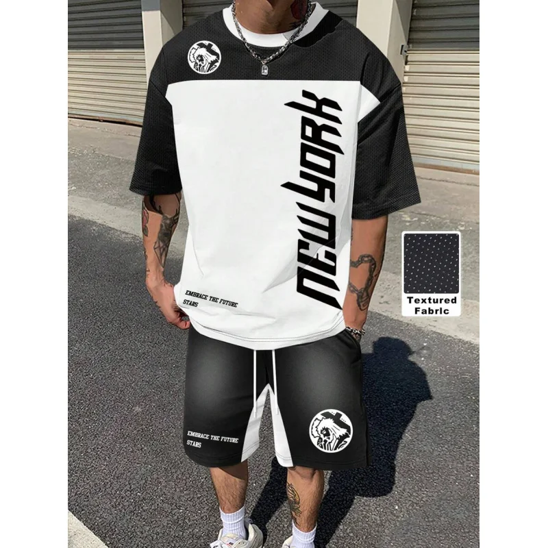 Tracksuits Man 2 Piece Outfit Set Men's Tracksuit Sports Suits Setup Men's Summer Suit Y2k Clothes Man Clothing Mens Shorts Sets