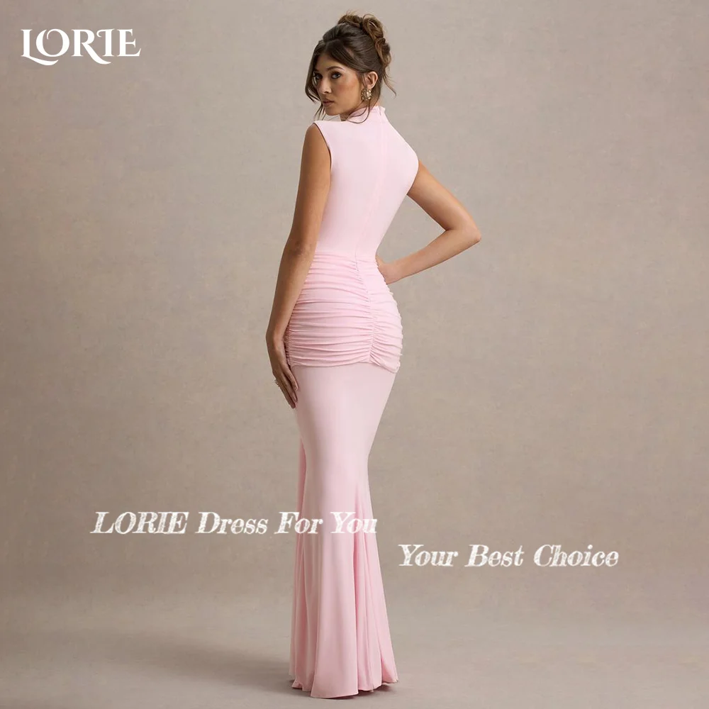 LORIE المملكة العربية السعودية فستان سهرة Ruch Halter حورية البحر طول الأرض الأميرة فساتين لحضور الحفلات الموسيقية طيات الوهم فستان حفلة مخصص 2025