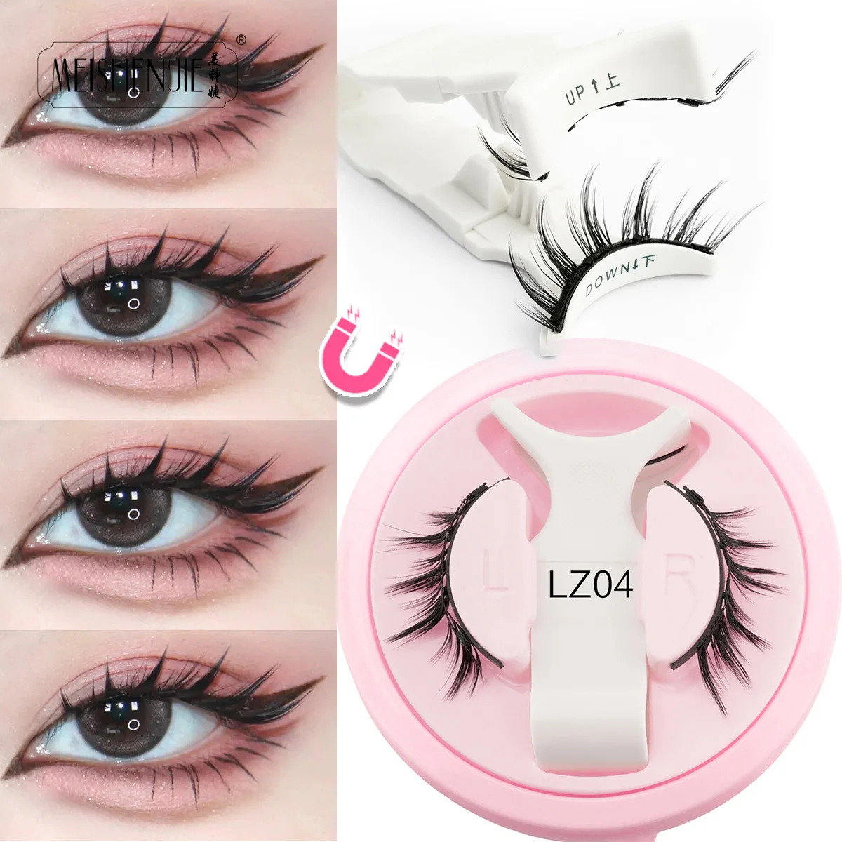 Magnetic Eyelashes Set, Natural Mink Lashes