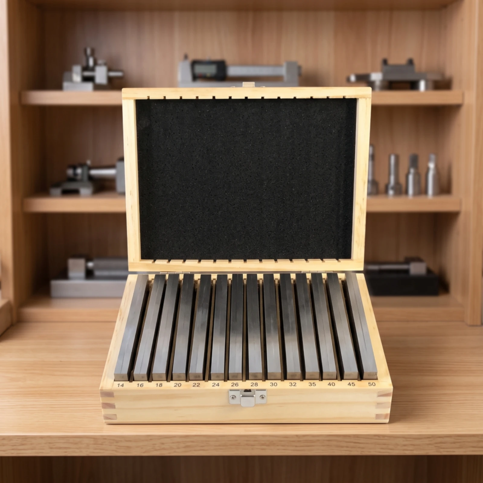 28 Pieces Parallel Set with Wooden Case Hardened Machined Parallels Tooling for Machinists, Vise Setup, Milling