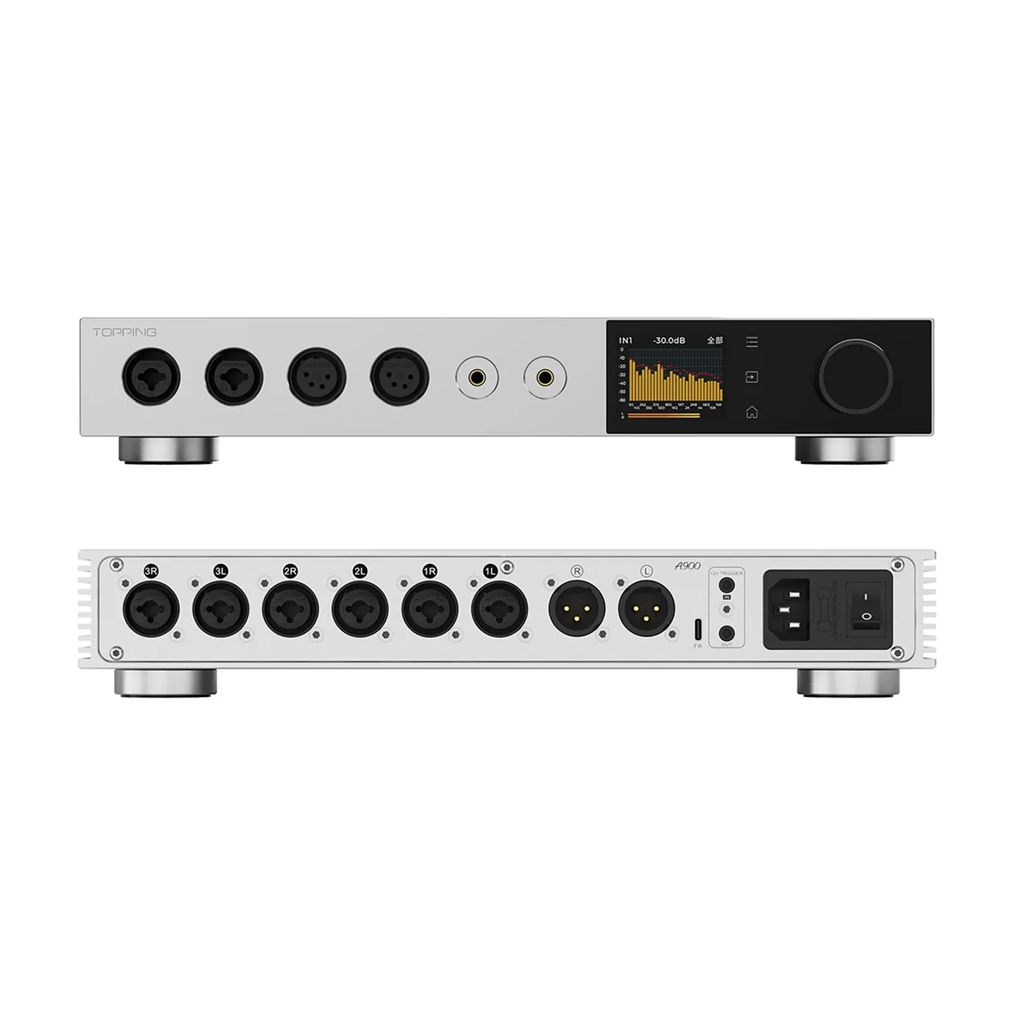 TOPPING A900 Ultra-Flagship Headphone Amplifier A Full Range of Headphone Outputs with Remote Control Independent Preamplifier