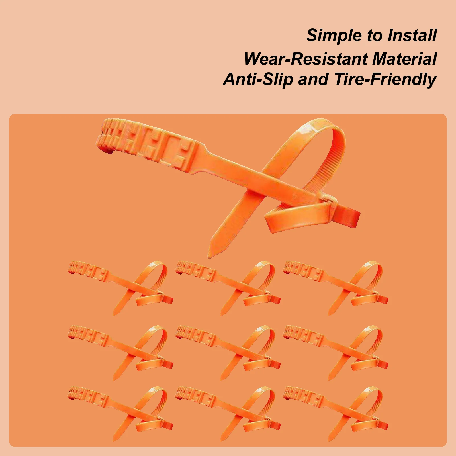 

Снежные цепи для внедорожника, 10 шт., автомобильные зимние шины, снежные застежки-молнии, противоскользящие колесные застежки-молнии, галстуки для седана, внедорожника, грузовика, уличное зимнее вождение