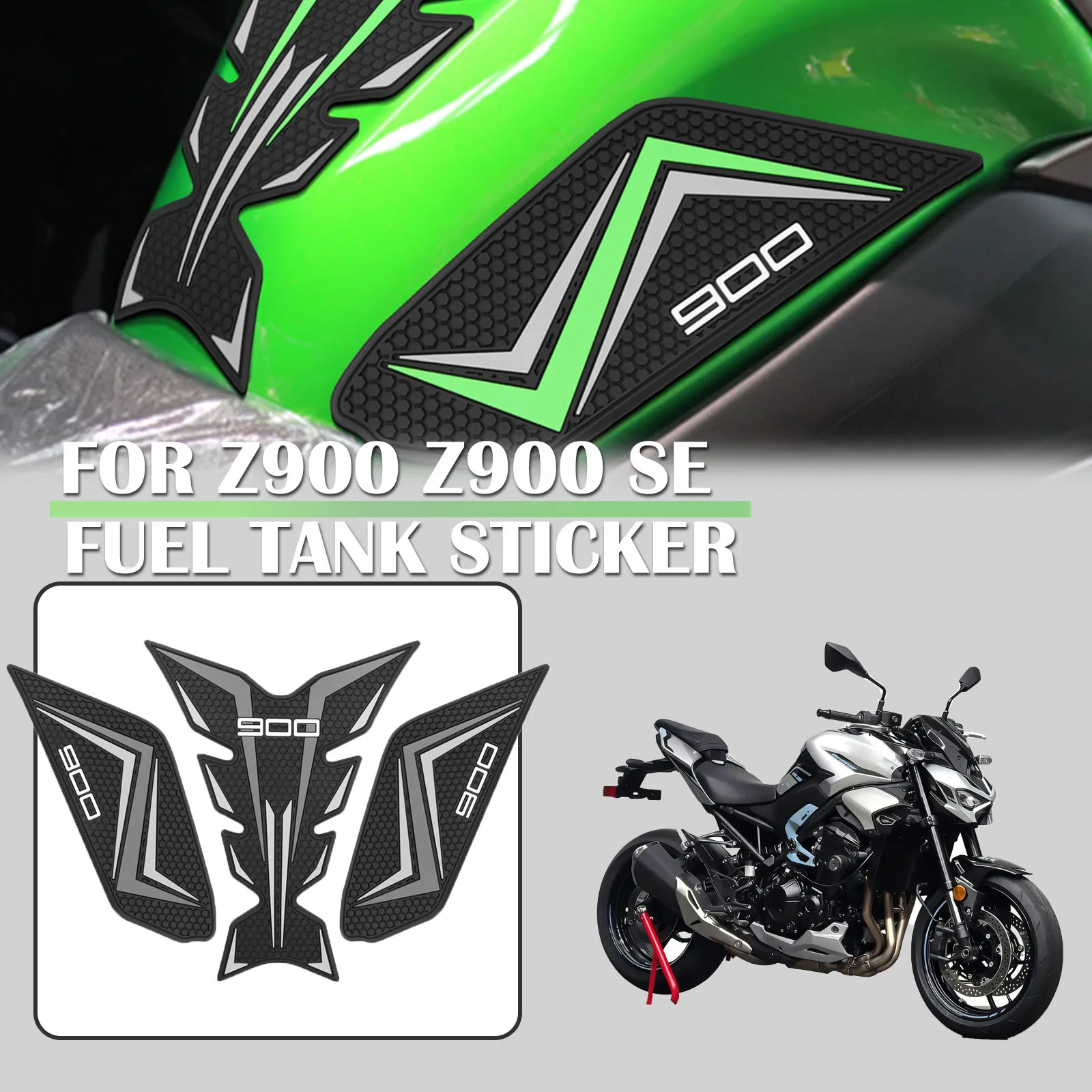 

New Motorcycle Accessories Anti Slip Tank Pad Sticker Gas Knee Grip Traction Side Pad For Kawasaki Z900 Z900 SE z900 2025