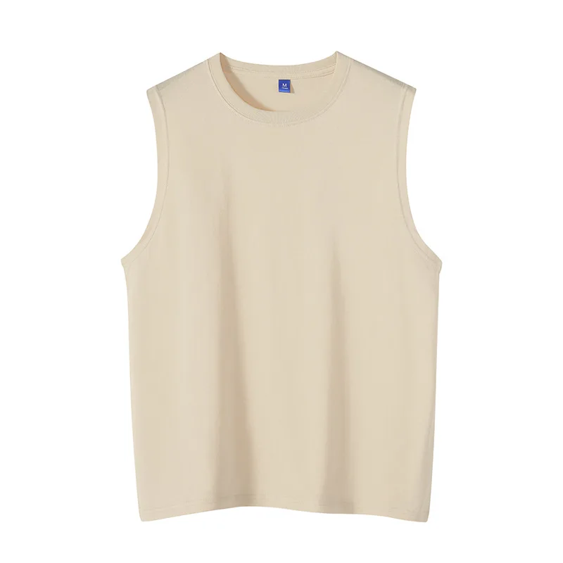 MRMT 2026 Brand New Men's Solid Color Tank Top Casual Men Pure Cotton Round Neck Sleeveless T Shirt Vest Man Tank Tops Tees image 4