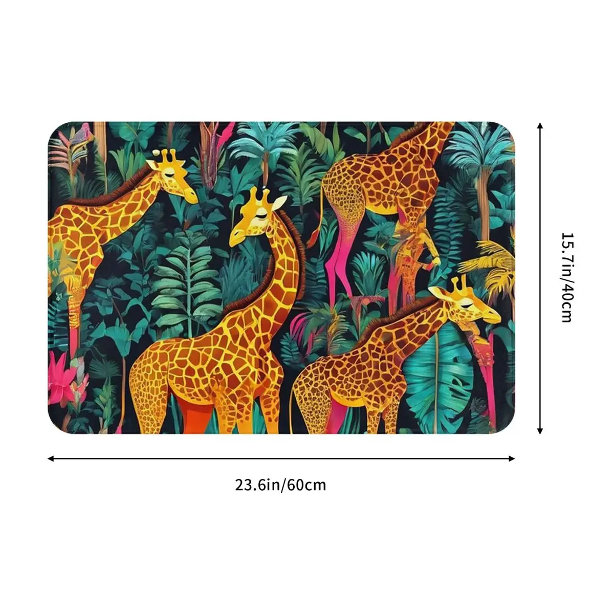 Giraffe Herd Pattern Doormat Absorbent Mat Carpet Rug Kitchen Entrance Home Floor Mat for Living room Footpad Mats