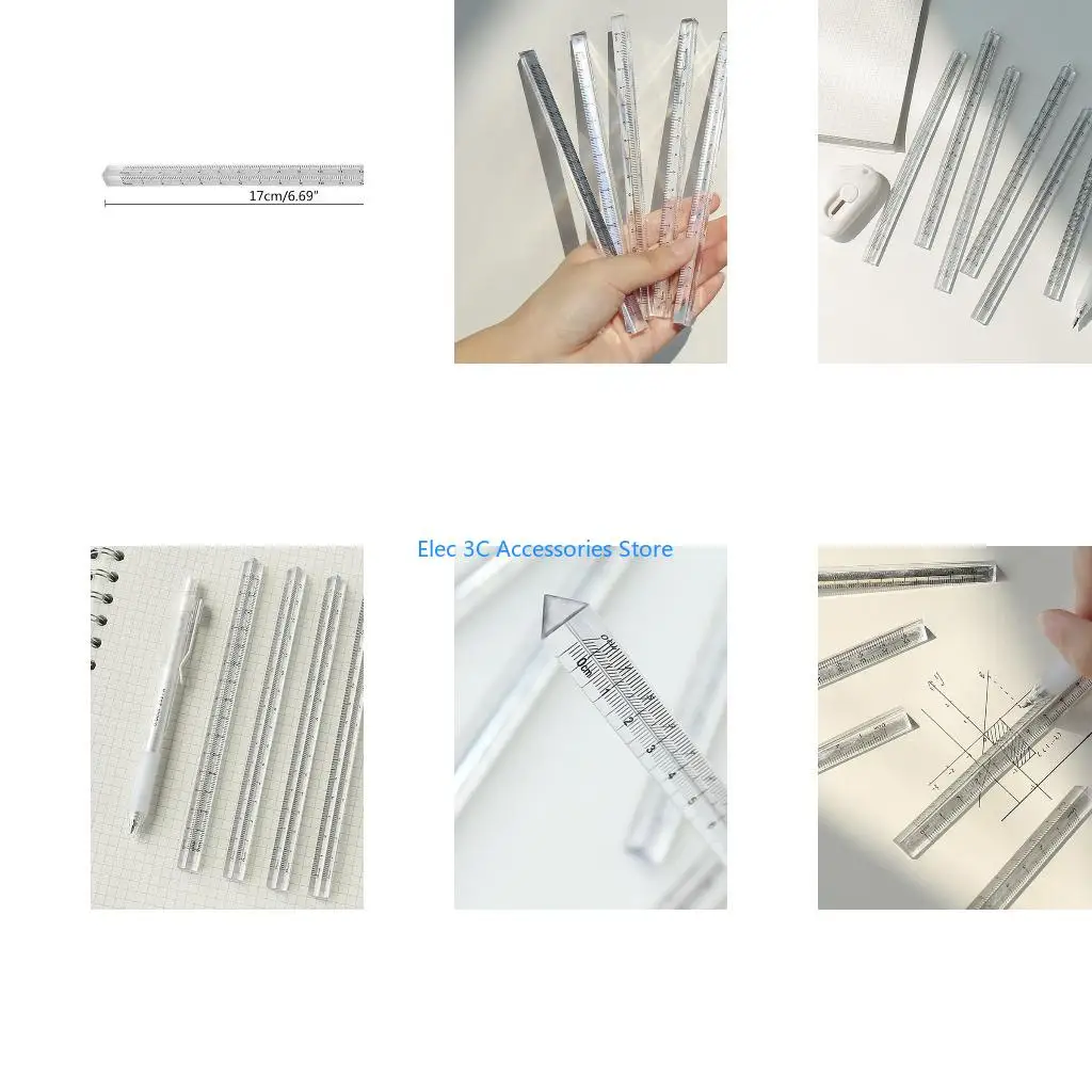 Y51A 0-15cm Straight Ruler Math Drawing Tool for Engineer Artist Designer Architect