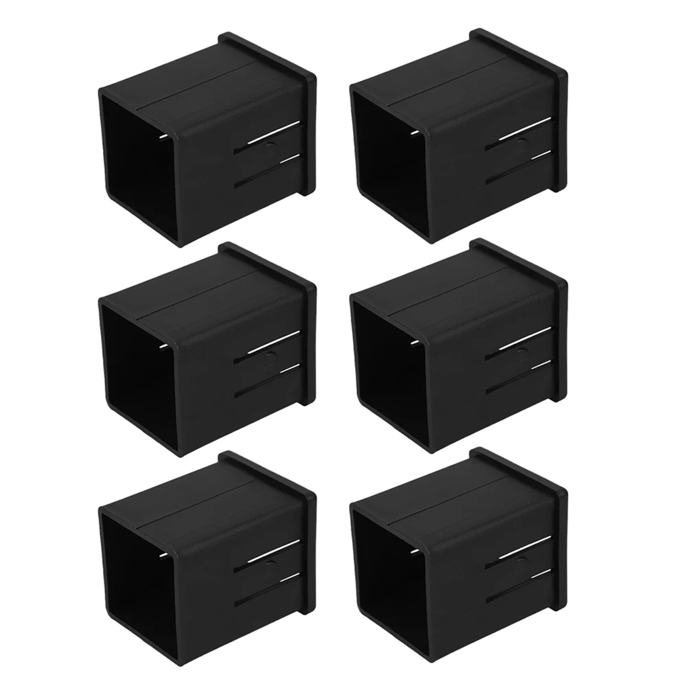 

6pcs Hollow Sleeve for Square Tube Fitness Equipment Smooth Sliding Lightweight Durable Connector Glide Insert Adapter Training