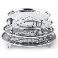 1Pcs New Stand Basket Steaming Rack Kitchen Tool Accessories Stainless Steel Steaming Tray Multi Size Multifunction Bowl Pot