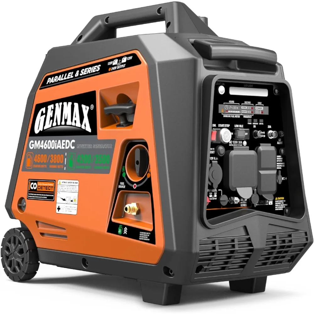 Dual Fuel Generator,4600W Ultra-quiet 159cc Engine,Electric & Remote Start with CO Alert and LED Light Digital Display