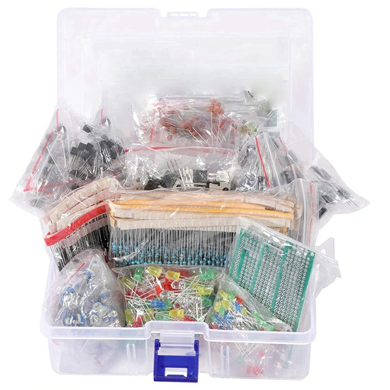 

1818PCS DIY Electronics Components Kit Assortment Resistors PCB Potentiometer Resistanc