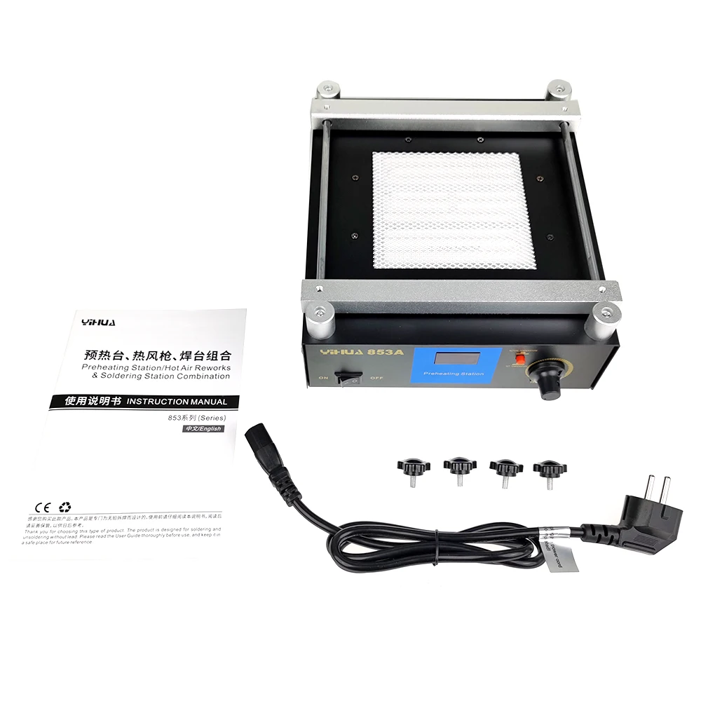 Digital Display Preheating Platform BGA Rework Station Constant Temperature Lead-free Preheating Soldering Station YIHUA 853A